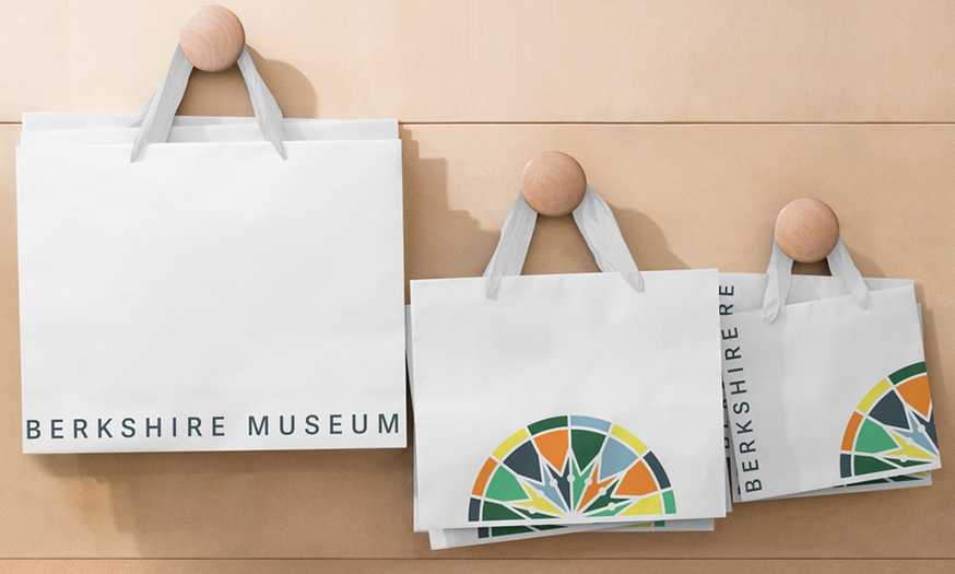 berkshire-museum logo on a tote mockup