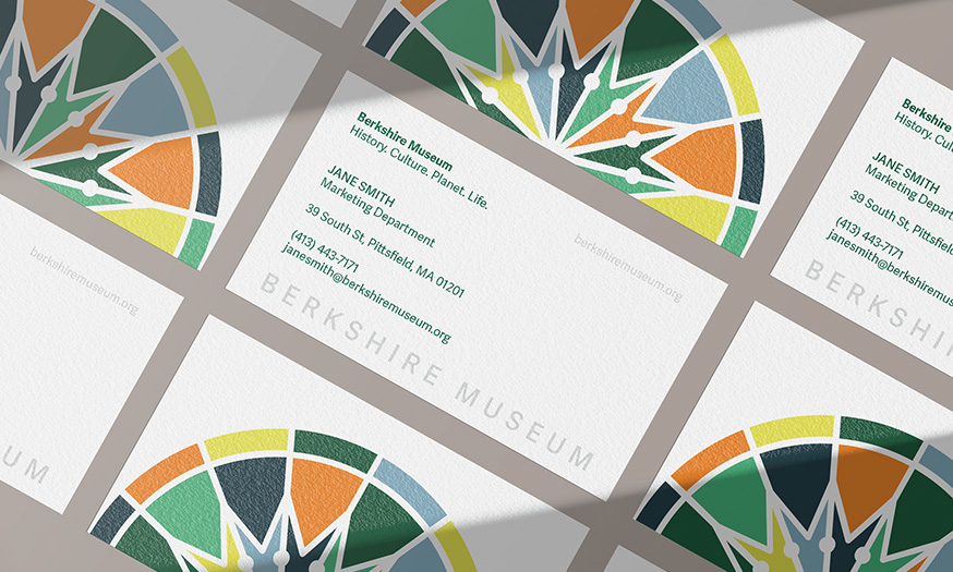 berkshire-museum logo on a business card