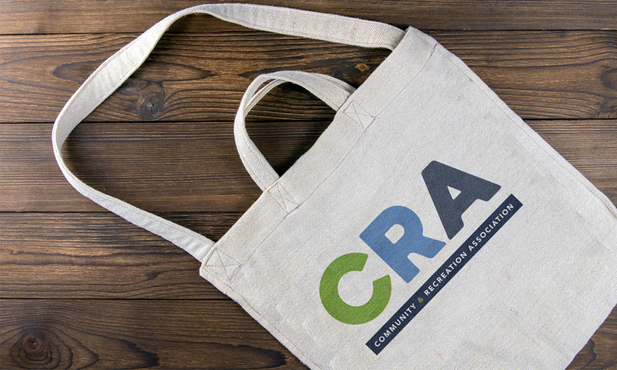 cra logo on a tote mockup